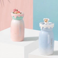 卡通可爱泰迪珍藏水杯不锈钢咖啡杯隔热保温杯礼品杯子定制