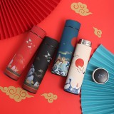 国潮不锈钢智能杯中国风商务显温保温杯礼品杯子定制
