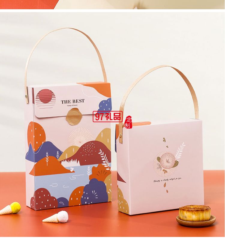 中秋手提月饼盒