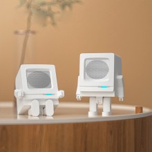  USB充电迷你蓝牙小音箱 复古机器人音箱定制公司广告礼品