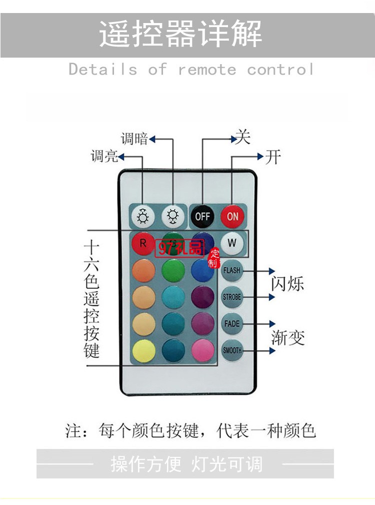 暴力熊小夜灯潮牌积木充电七彩3D台灯酒吧卧室床头定制公司广告礼品