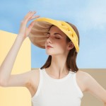 防晒帽女夏防紫外线沙滩遮阳帽空顶遮脸贝壳定制公司广告礼品
