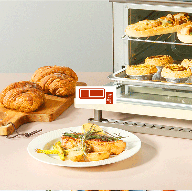 大容量家商用小型电烤箱6管转叉多功能烘焙蛋糕月饼面包定制公司广告礼品