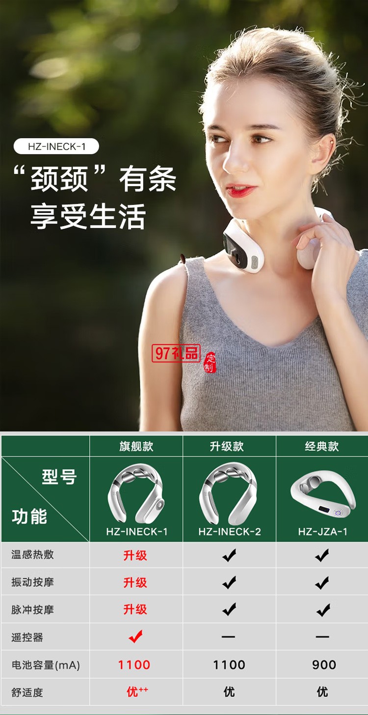 和正 颈椎按摩器按摩仪肩颈升级款 HZ-INECK-2定制公司广告礼品