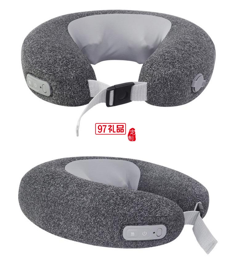 U型按摩枕 自动充气颈部按摩器揉捏加热按摩枕智能定制公司广告礼品