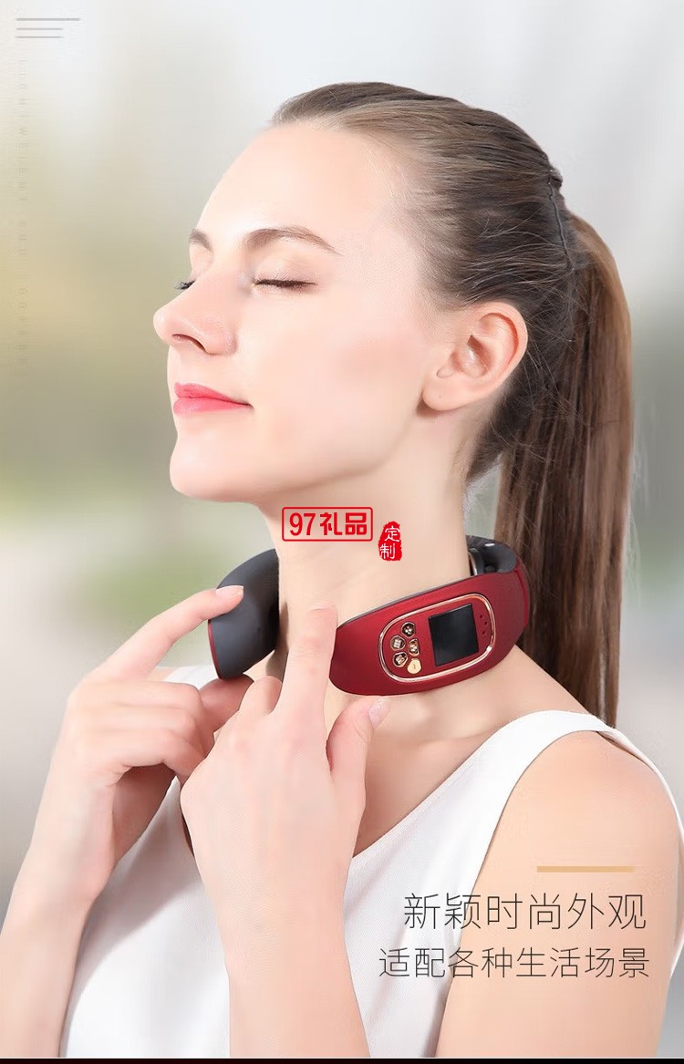 践程 多头颈部按摩仪脉冲热敷护颈仪Z06-2定制公司广告礼品
