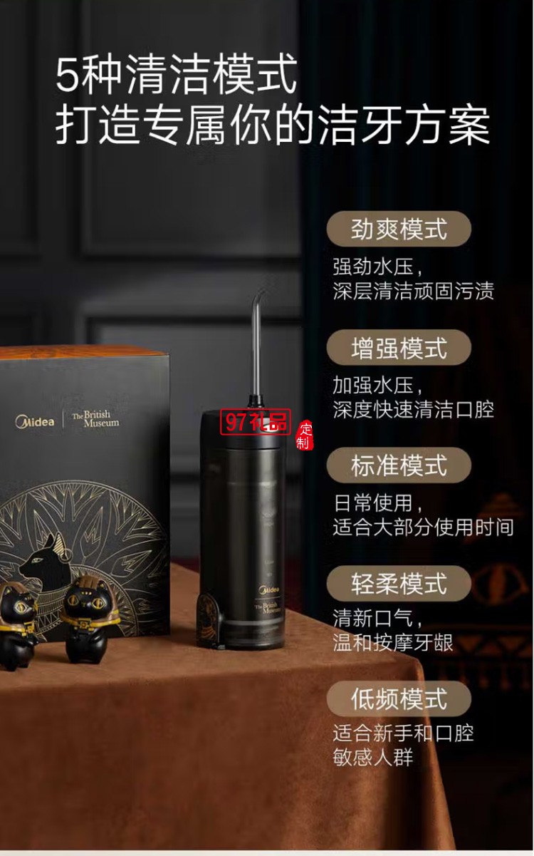 美的冲牙器 洗牙器 水牙线MC-BI0202定制公司广告礼品