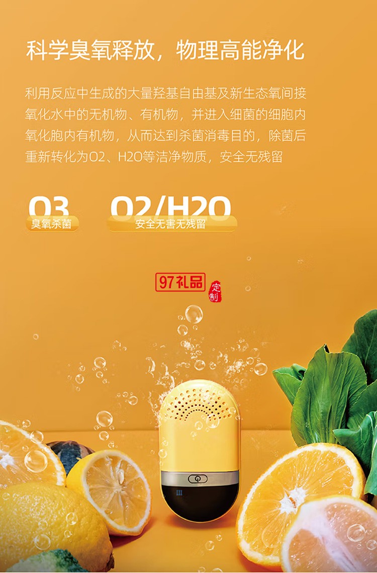 冰箱除味器杀菌器保鲜净化器除臭祛味器TK08-01定制公司广告礼品