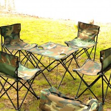 户外折叠桌椅五件套 MKZ-016 迷彩定制公司广告礼品