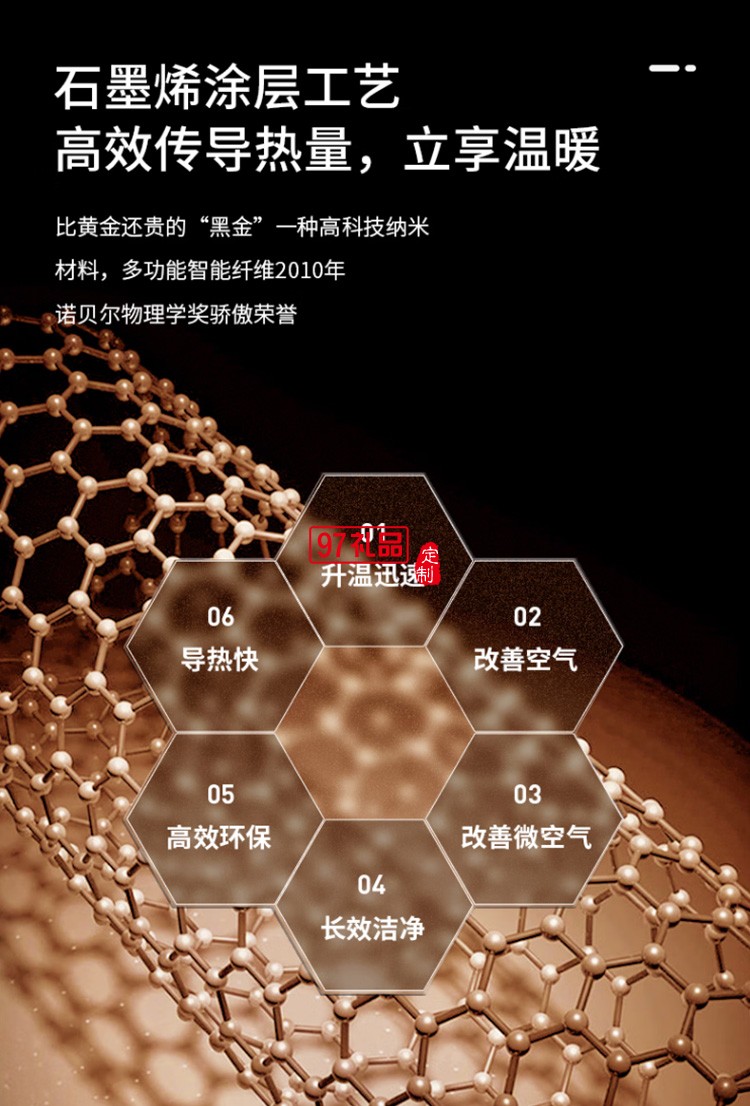 夏普石墨烯踢脚线取暖器电暖器HX-BR221A-W定制公司广告礼品