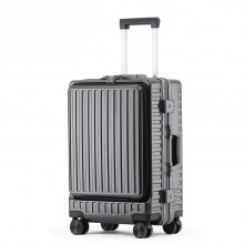 泰梦 行李箱前开盖多功能铝框拉杆箱TM-L1908定制公司广告礼品
