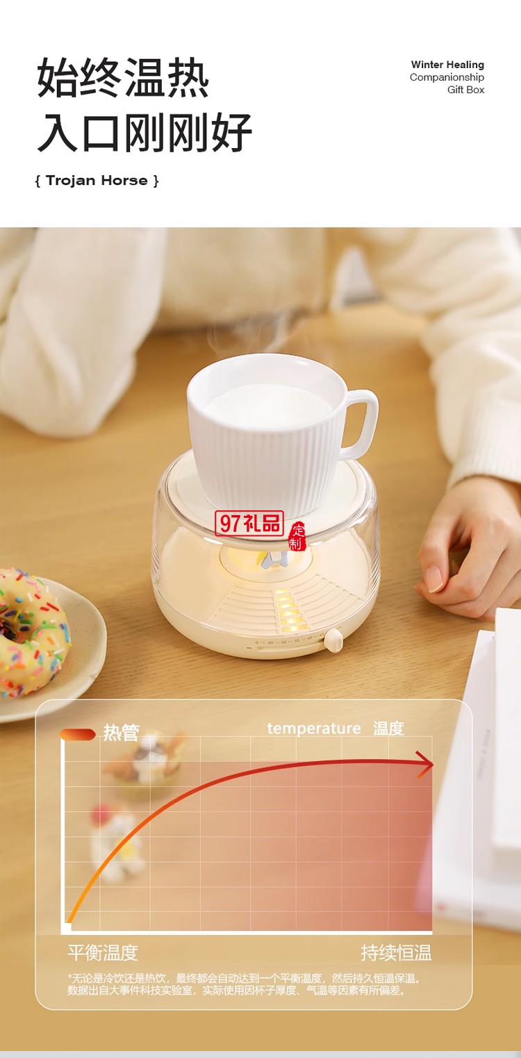 向物加热杯垫热牛奶神器恒温保温底座可调温家用杯办公室旋转木马