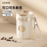 格沵（germ）李小冉同款咖啡杯可口可乐徽章保温杯吸管杯