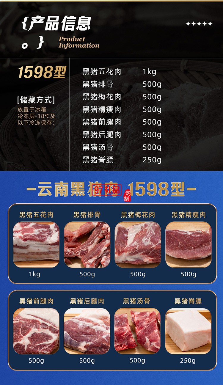 蟹状元 云南黑猪肉礼券礼盒春节年货大礼包