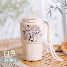 迪乐贝尔保温杯316不锈钢大容量女生熊猫保温杯学生便携杯