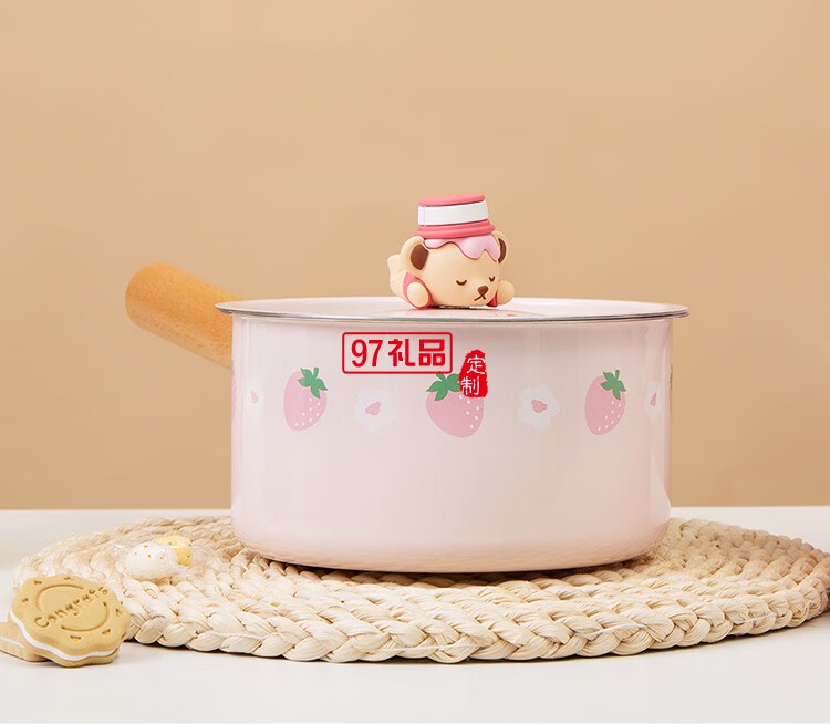 so.home泰迪珍藏珐琅奶锅搪瓷辅食煲汤煮奶大容量奶锅