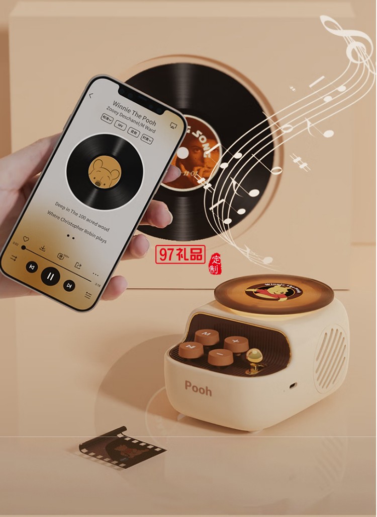 迪士尼-黑胶唱片蓝牙音箱J