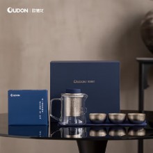 钛蓝飘逸蓝尊套装 OD-40PYZ 轻奢高档茶具礼盒精美套装