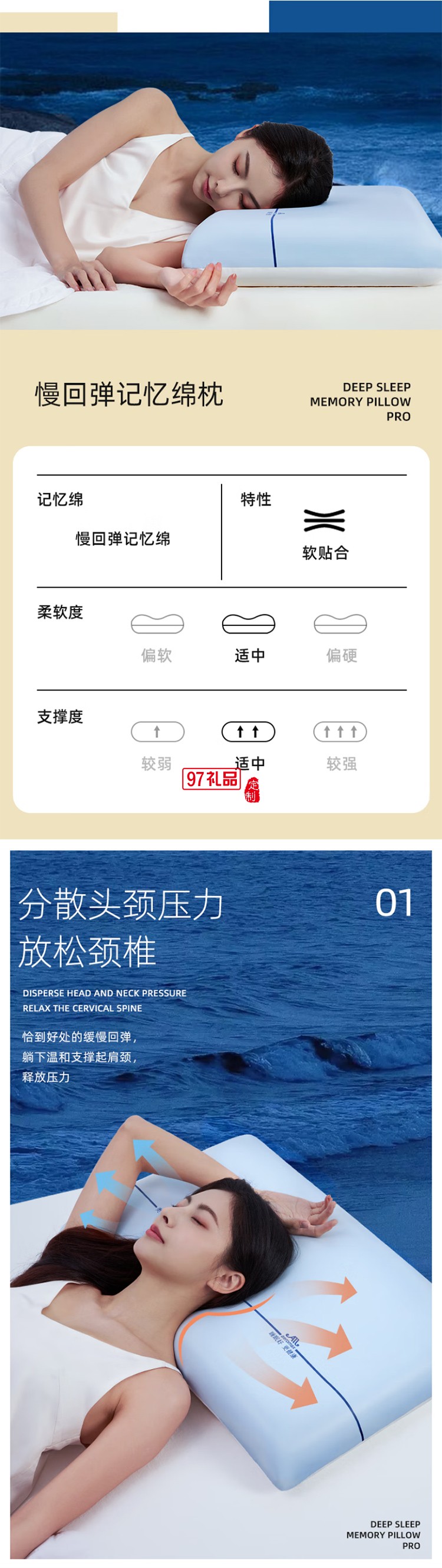 云感0压深睡记忆枕Pro