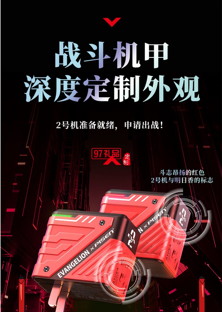 EVA联名 65W快充 氮化镓 2C1A