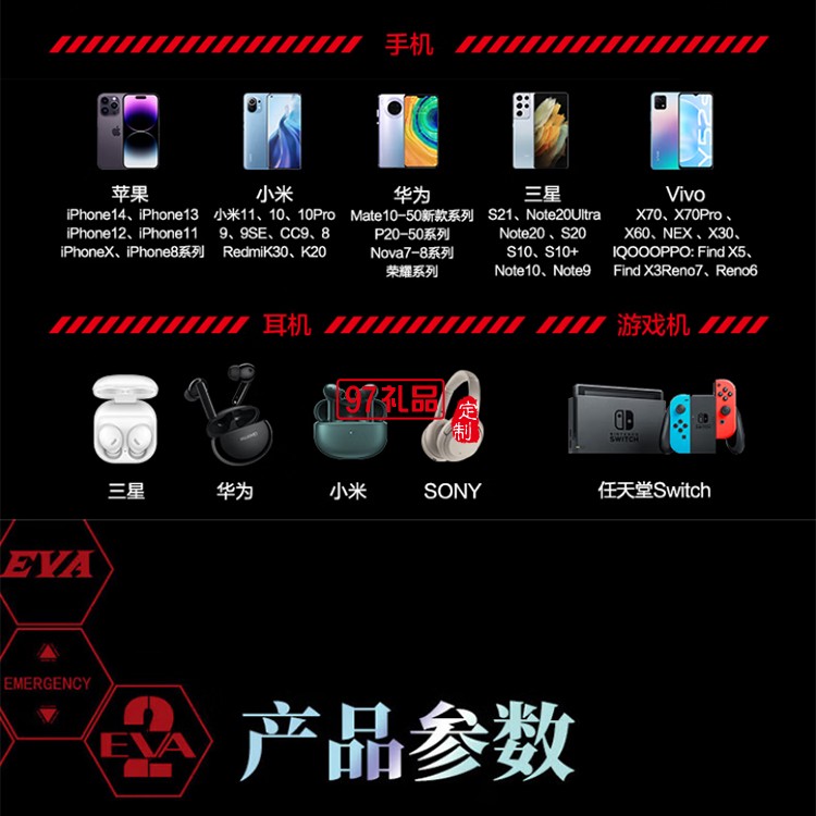 65W氮化镓三合一磁吸桌面充