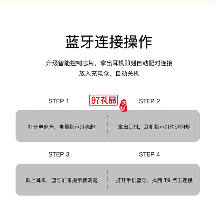 T4真无线蓝牙耳机 T4 wireless Bluetooth hea