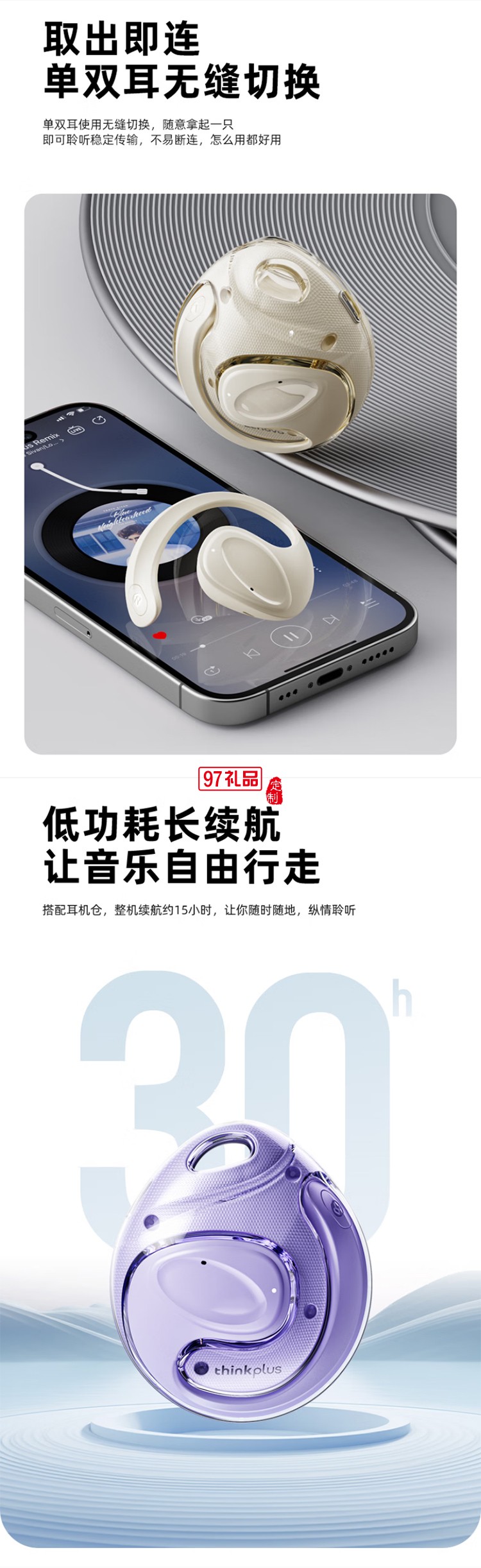 联想thinkplus开放式蓝牙耳机 X15PRO II