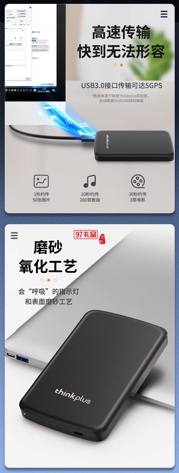 联想thinkplus / 移动硬盘1TB