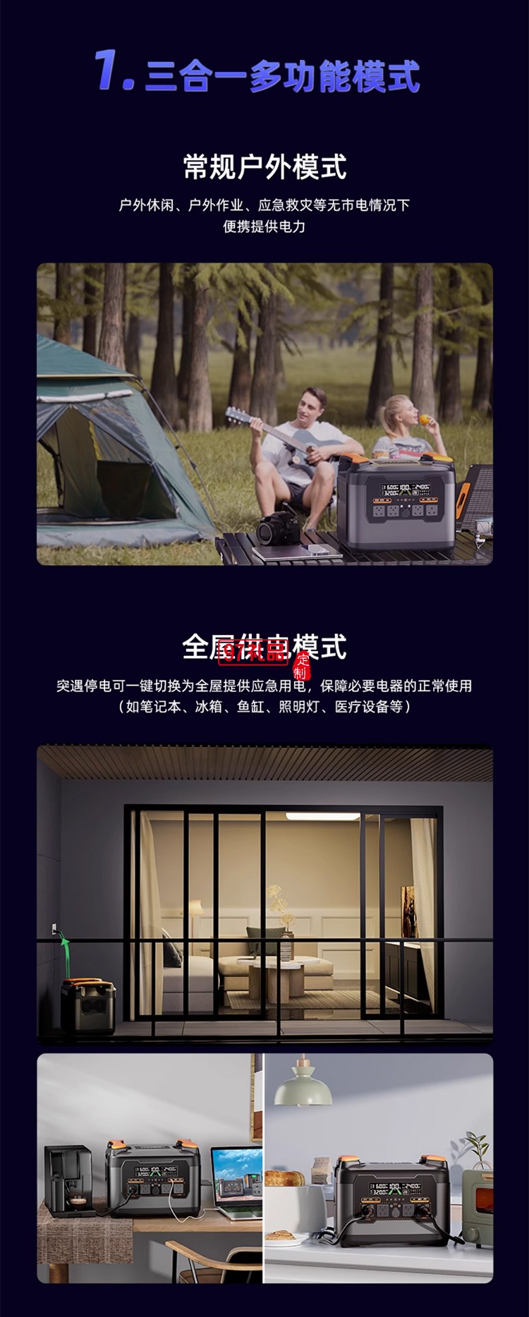 纽曼可全屋供电三合一智能便携储能电源