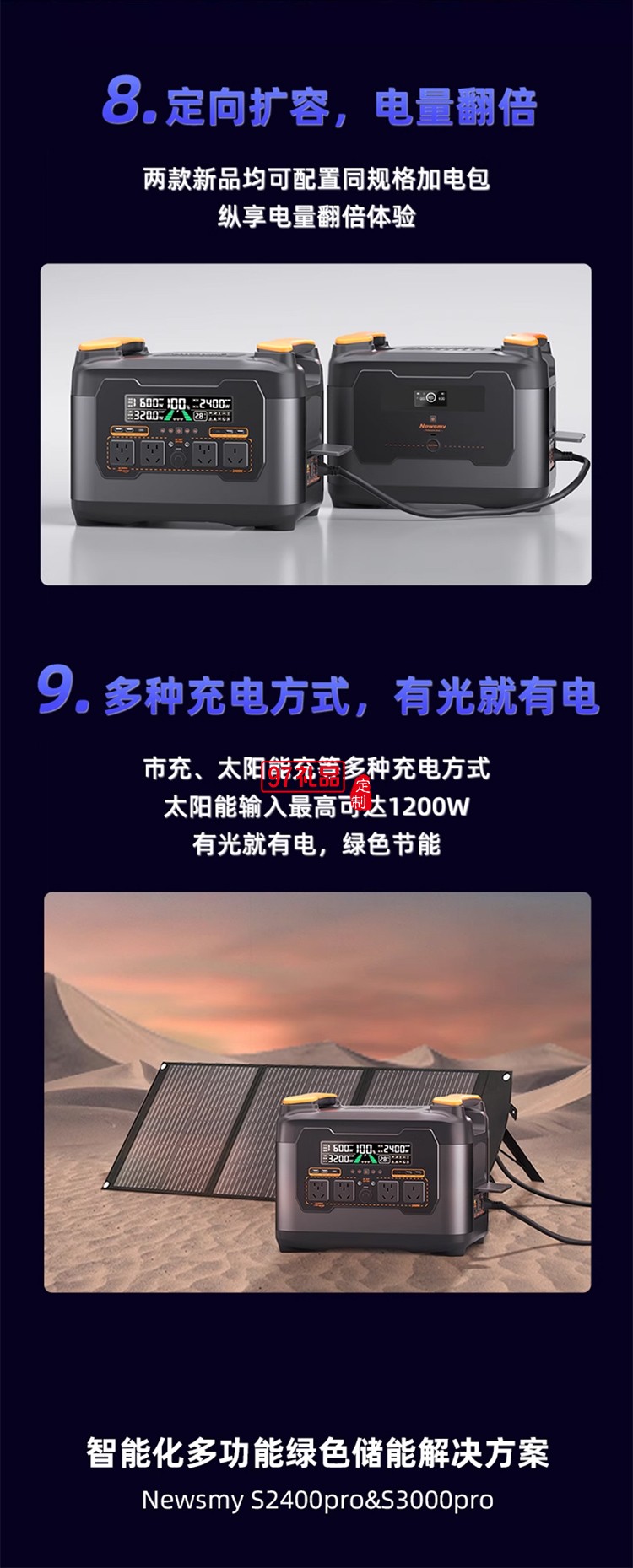 纽曼可全屋供电三合一智能便携储能电源