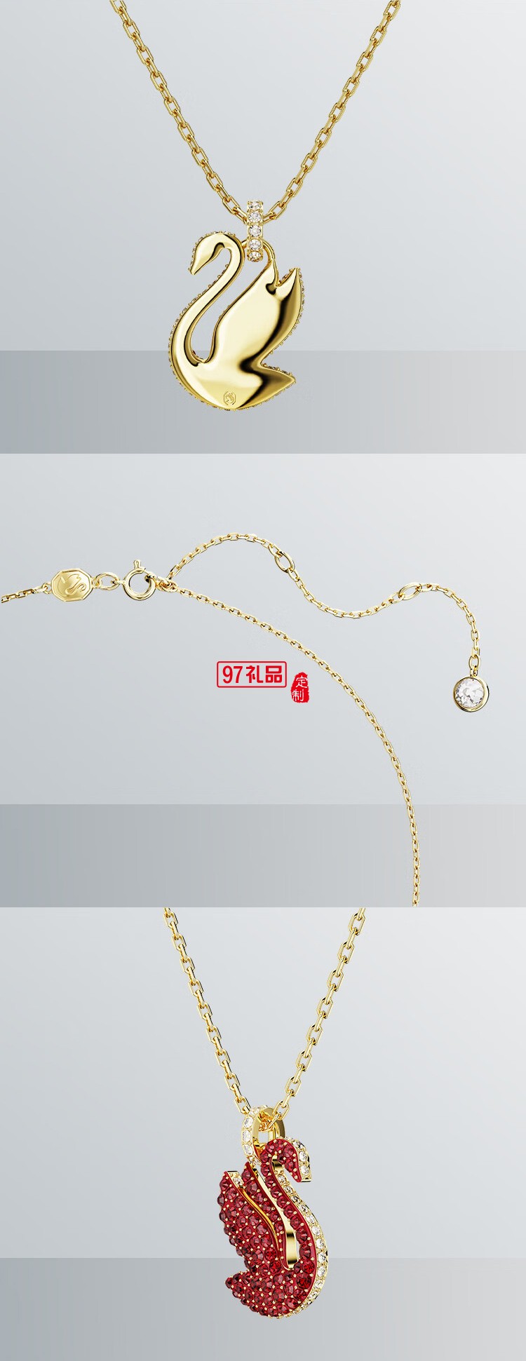 施华洛世奇ICONIC SWAN王一博同款红天鹅项链女款 送女生礼物
