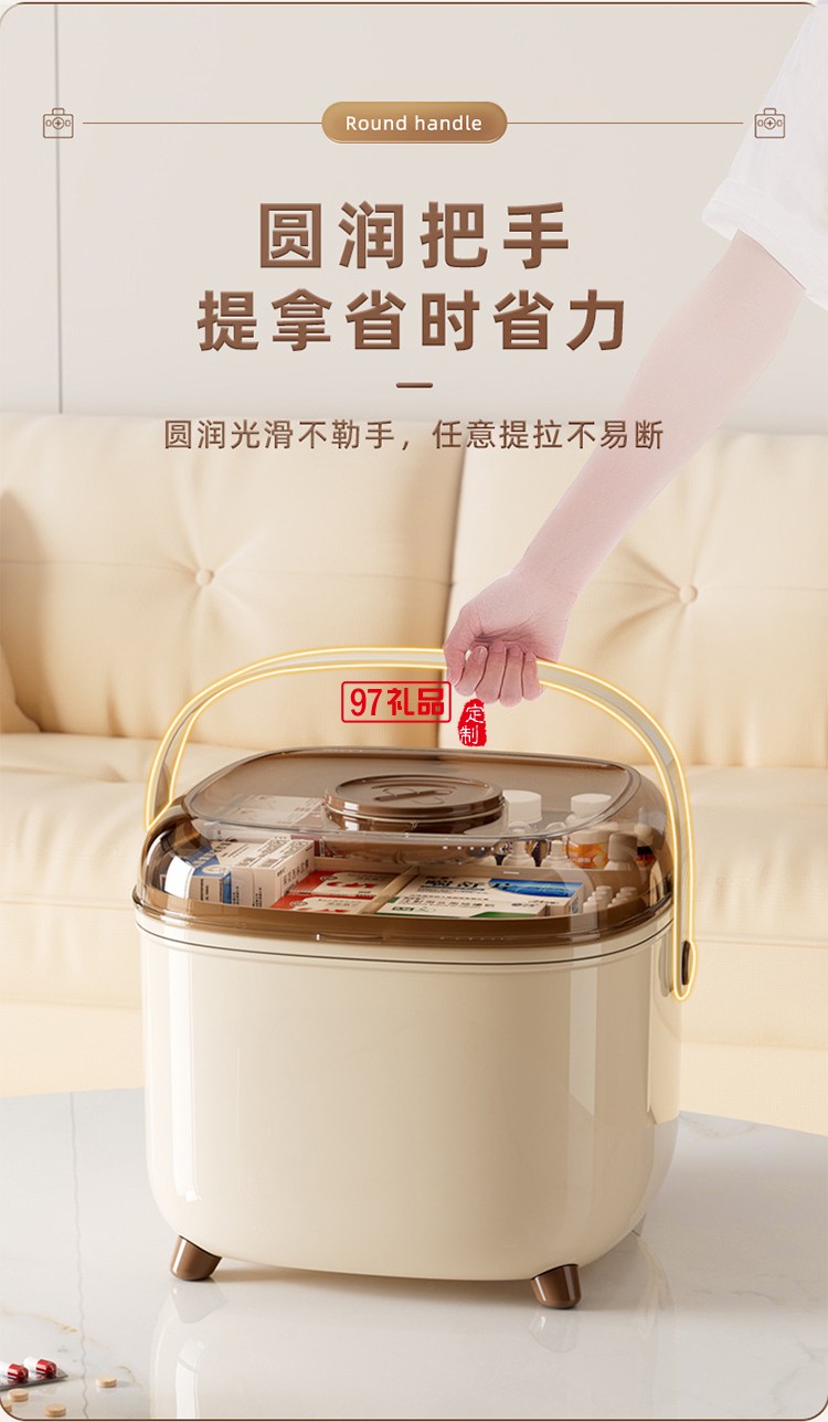 家庭小药箱儿童药品药物收纳盒家用医药箱便携医疗急救箱迷你药盒