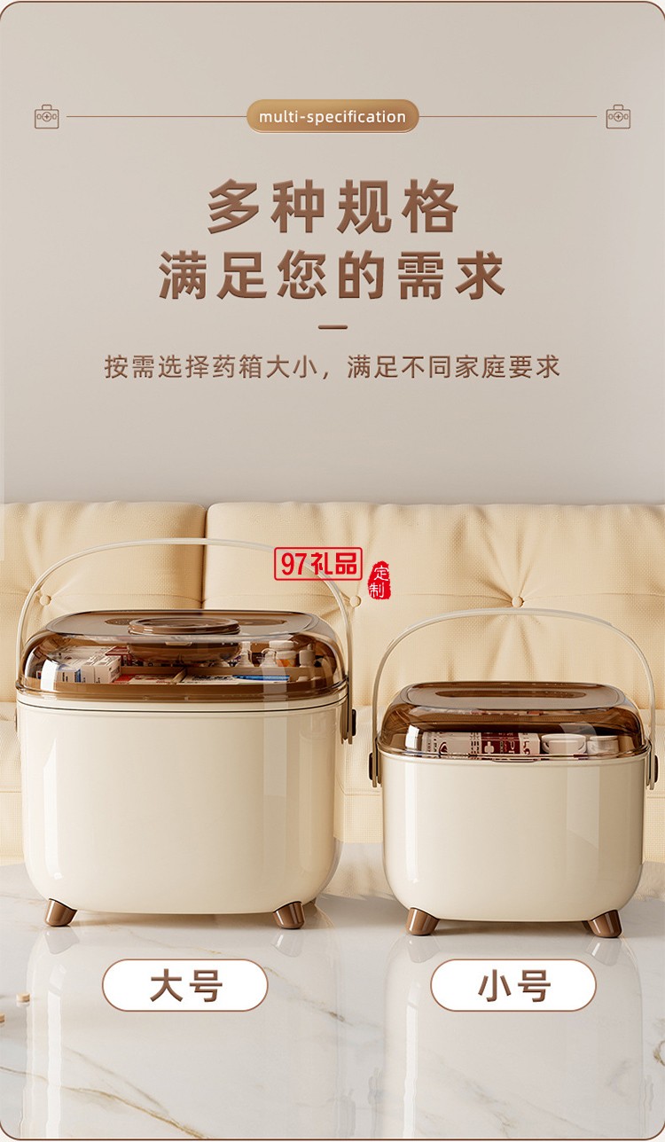 家庭小药箱儿童药品药物收纳盒家用医药箱便携医疗急救箱迷你药盒