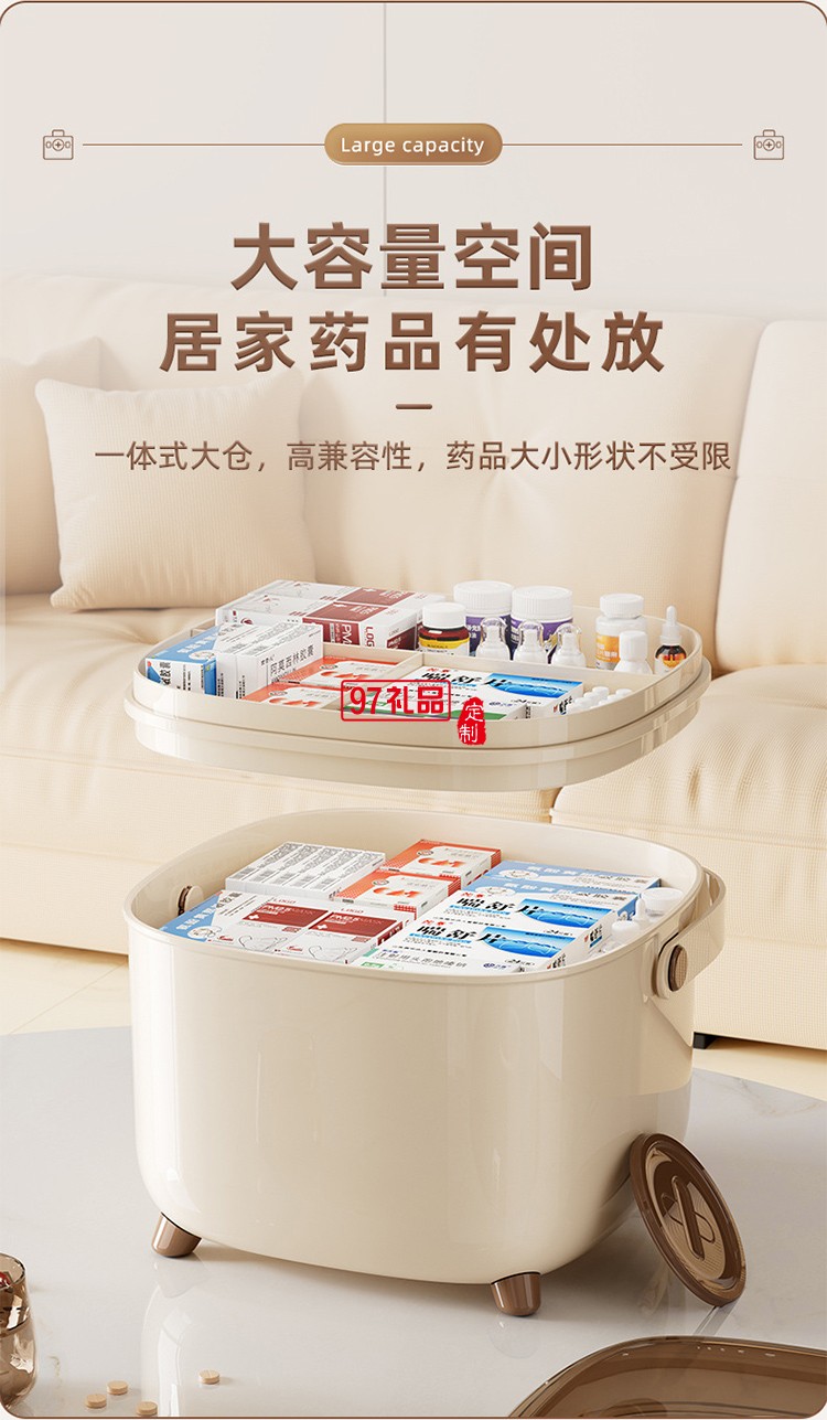 家庭小药箱儿童药品药物收纳盒家用医药箱便携医疗急救箱迷你药盒