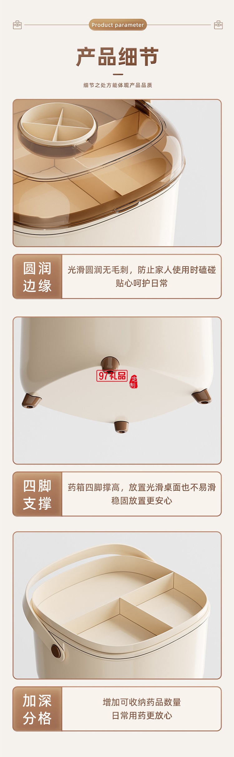 家庭小药箱儿童药品药物收纳盒家用医药箱便携医疗急救箱迷你药盒