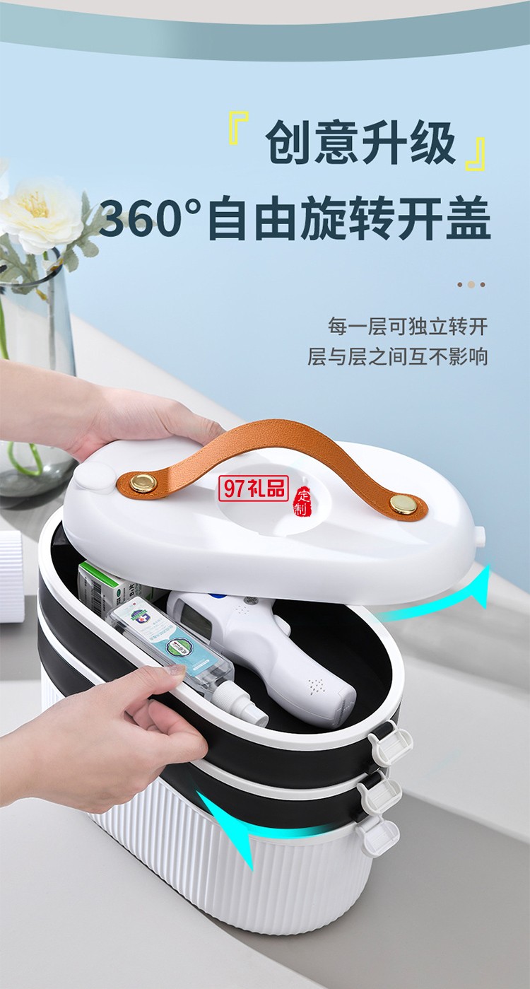 药箱家用大容量急救箱便携式药箱多层药品收纳盒医疗用品收纳盒