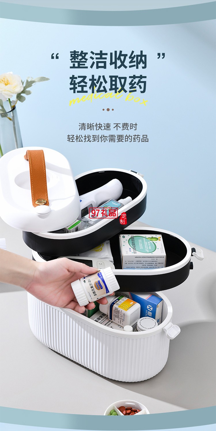 药箱家用大容量急救箱便携式药箱多层药品收纳盒医疗用品收纳盒