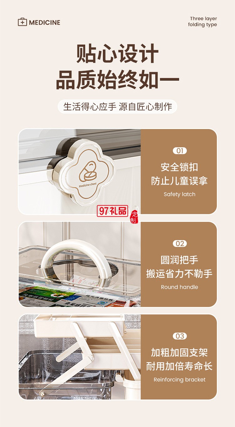 药箱家庭装大号医药箱家用药品收纳盒药物医疗大容量装药手提急救