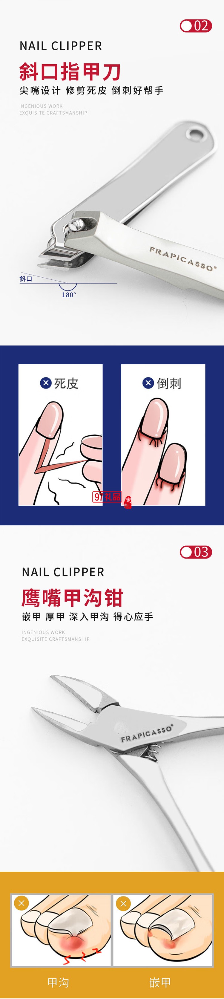 毕加索《格尔尼卡》美甲工具指甲刀套装