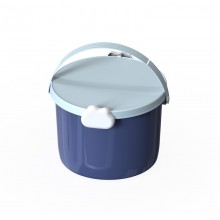 儿童玩具手提桶积木包装桶塑料桶12L食品PP圆型收纳桶礼品