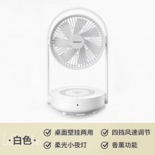 七彩叮当电风扇台式小型折叠空气循环扇卧室静音遥控挂壁风扇桌面壁挂悬浮扇