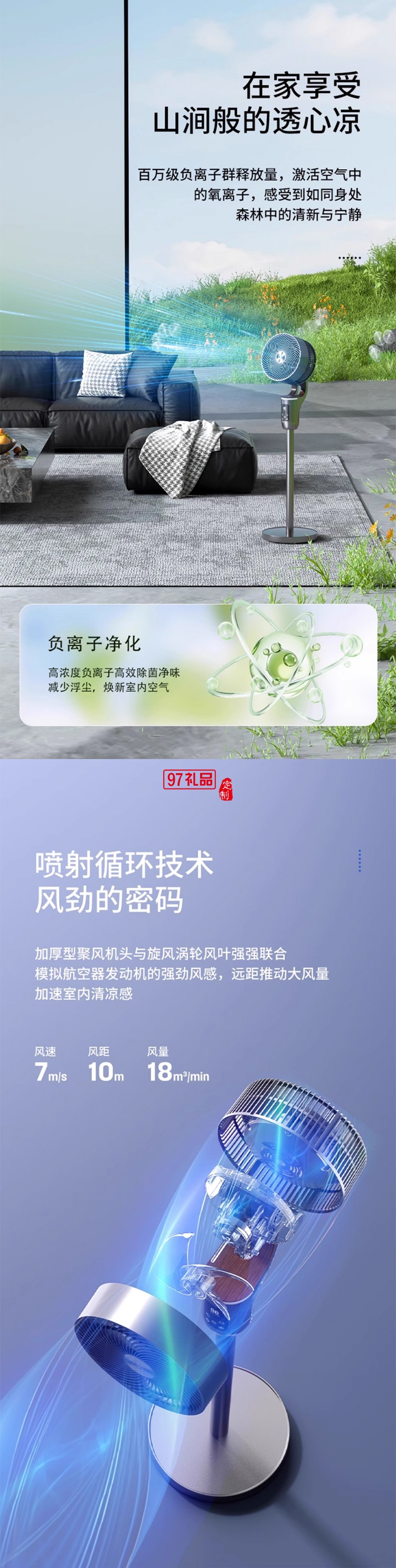 西屋空气循环扇电风扇2025新款超音静家用大风力风扇落地扇式卧室