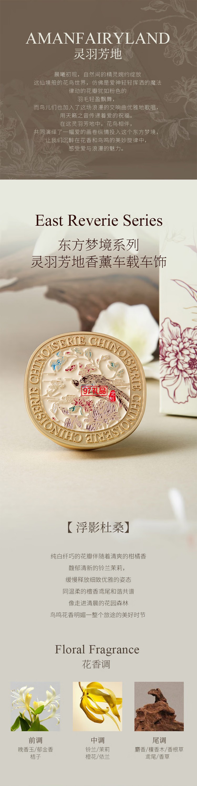 大英博物馆 - 东方梦境系列灵羽芳地香薰车载