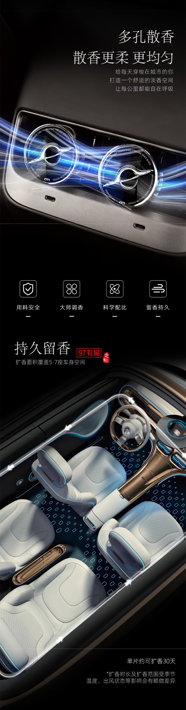 艾玛莫莉 星际穿越车载香薰