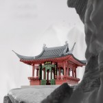 醉翁亭榫卯积木拼装模型亲子玩具古建筑模型礼品儿童男孩女孩礼物