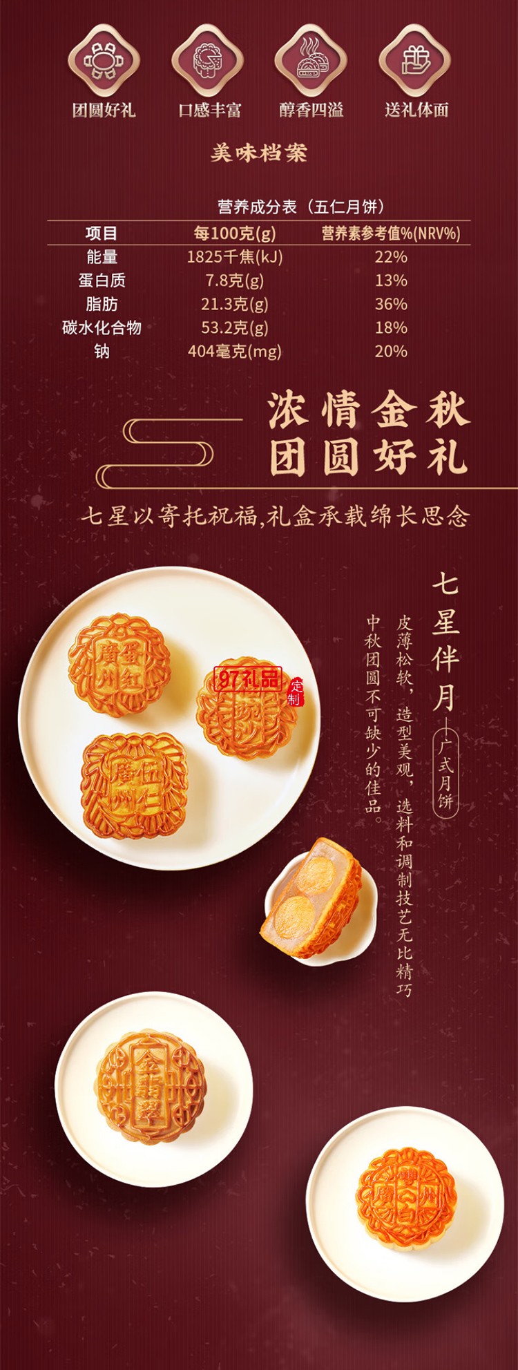 广州酒家为食喵广州酒家七星伴月月饼礼盒