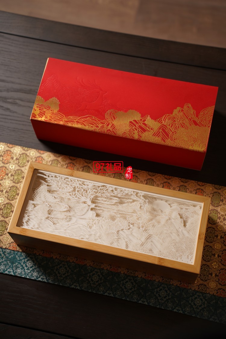 鹿鸣芳华新款月饼礼盒创意中秋节礼品盒高端国风月饼定制