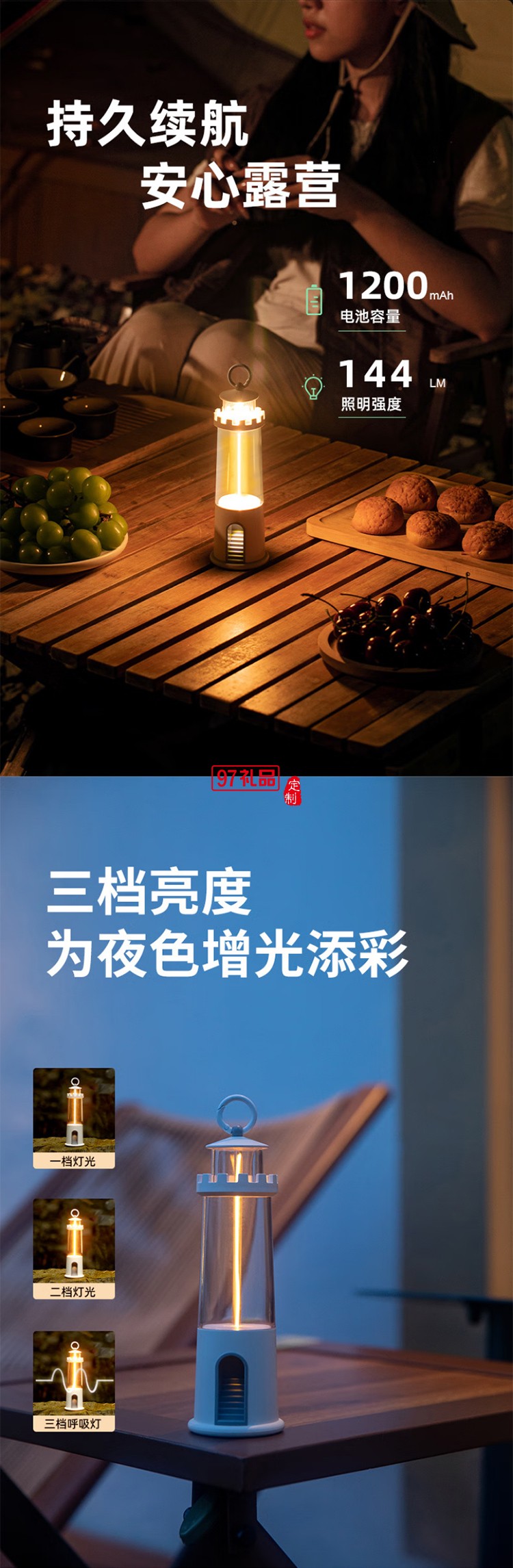 新款户外露营灯气氛围帐篷挂灯多功能照明手提灯野营复古马灯