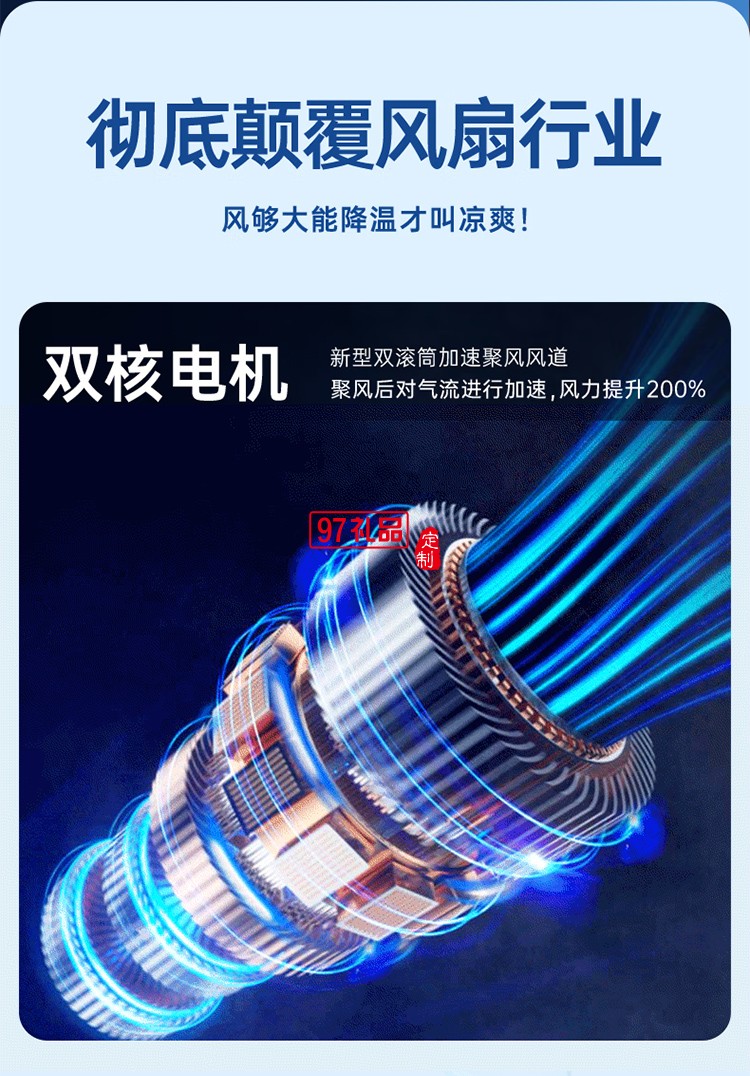 桌面电风扇空调扇制冷小风炮塔扇静音USB风扇台式便携充电办公宿舍摇头