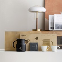 陶瓷拎耳杯加焖烧杯茶叶套装